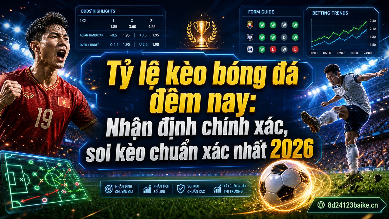 Tỷ lệ kèo bóng đá đêm nay: Nhận định chính xác, soi kèo chuẩn xác nhất 2026
